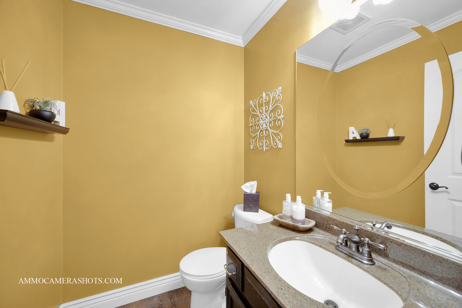 1840 Marne Road Bolingbrook, IL 60490 - Photo 17 of 37 a bathroom with a granite countertop sink and a mirror