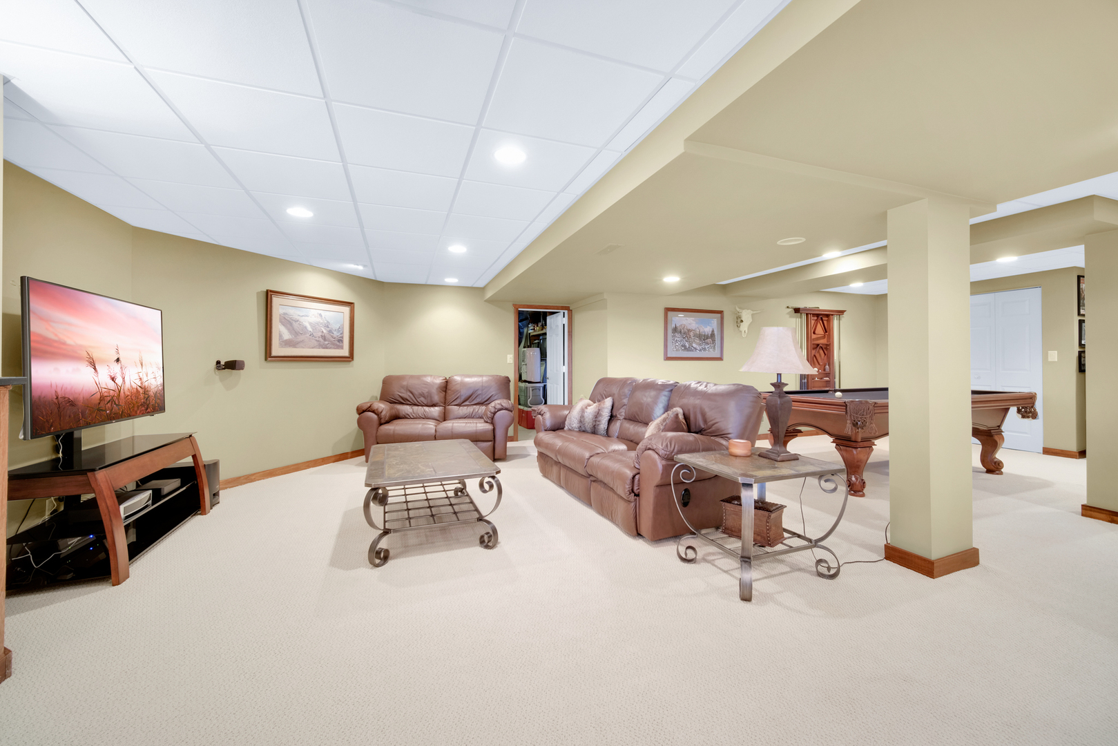 1840 Marne Road Bolingbrook, IL 60490 - Photo 28 of 37 a living room with furniture and a flat screen tv