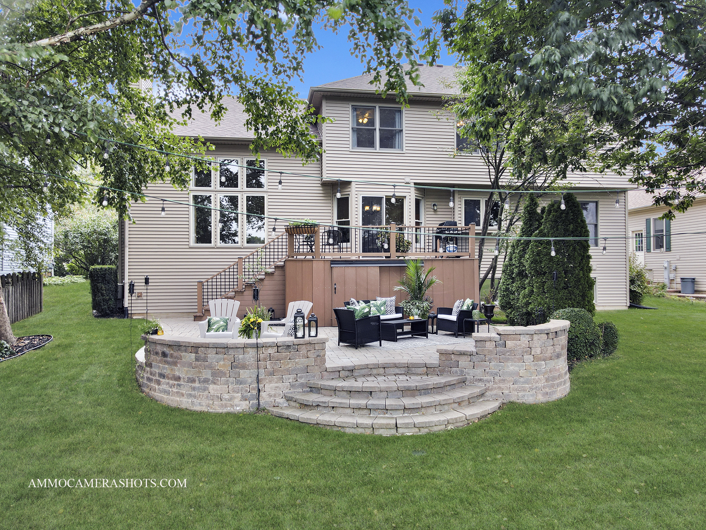 1840 Marne Road Bolingbrook, IL 60490 - Photo 33 of 37 a view of a house with a backyard and a patio