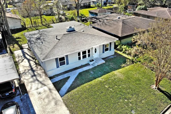 an aerial view of multiple house