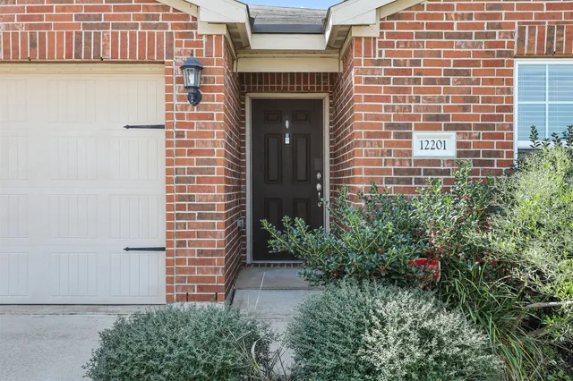 a view of a building with potted plants