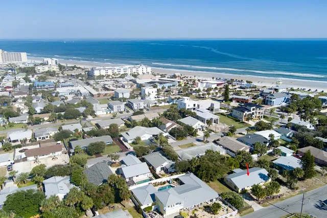 an aerial view of multiple house