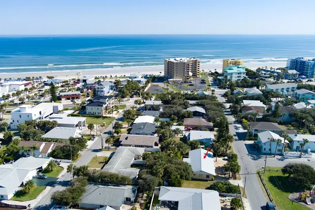 an aerial view of a city