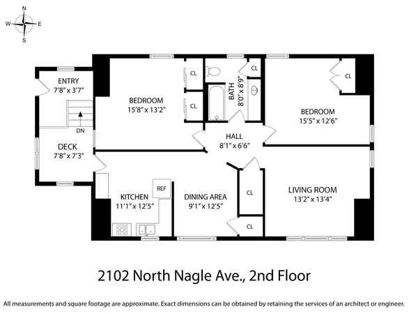 $1,600 | 2102 North Nagle Avenue, Unit 2, Chicago, IL 60707
