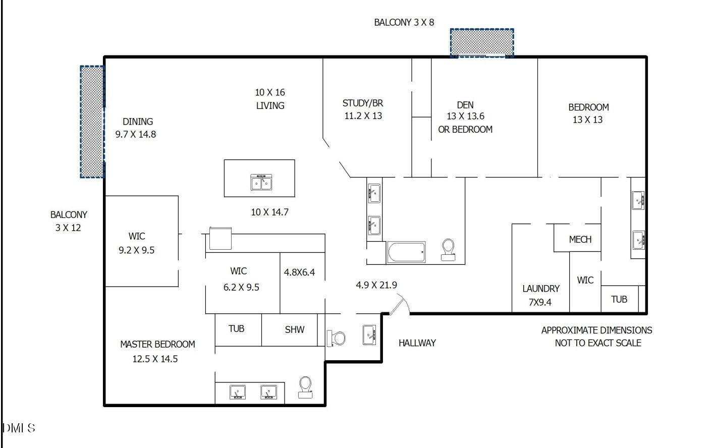 1300 St Marys Street, Unit 508 Raleigh, NC 27605 - Photo 54 of 54 floorplan with measurements