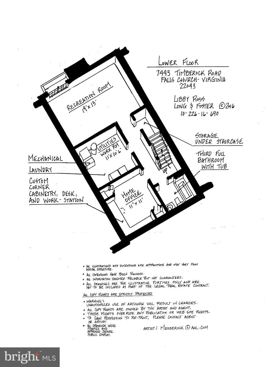 7443 Timberock Road Falls Church, VA 22043 - Photo 30 of 30 Lower Level Floor Plan