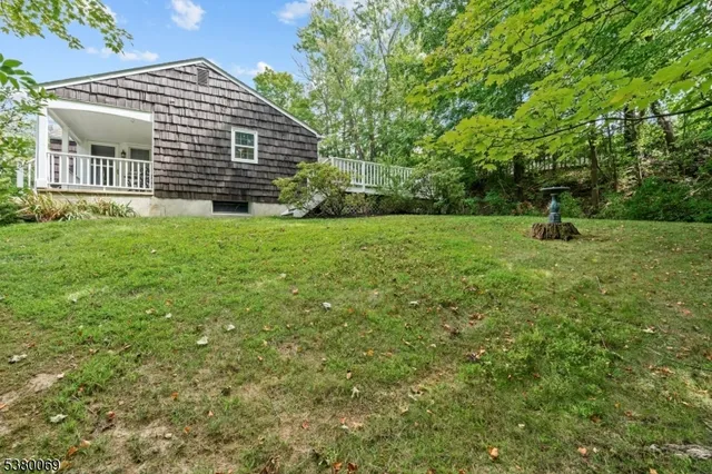 a view of a backyard with a garden