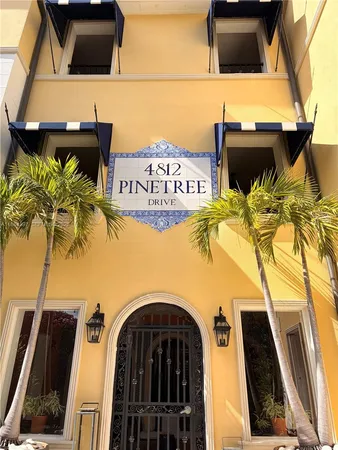 a view of swimming pool from a window