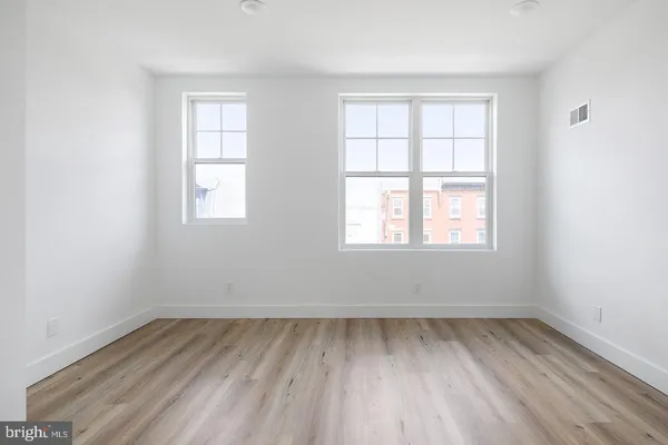 an empty room with a window