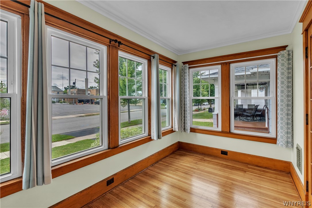 17 Westgate Road Tonawanda, NY 14217 - Photo 14 of 37 The sunroom offers an abundance of natural light. The windows in this home have been recently replaced - the first floor in 2024.