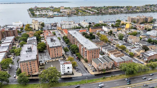 an aerial view of a city