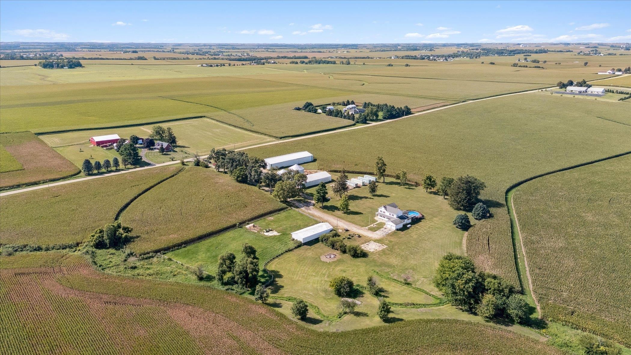 8548 East Edwardsville Road German Valley, IL 61039 - Photo 65 of 70 an aerial view of ocean and residential houses with outdoor space