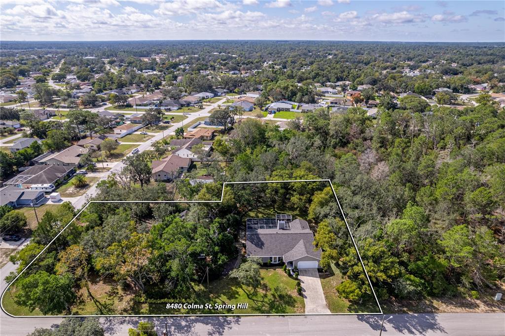 8480 Colma Street Spring Hill, FL 34606 - Photo 46 of 70 an aerial view of a house with a garden