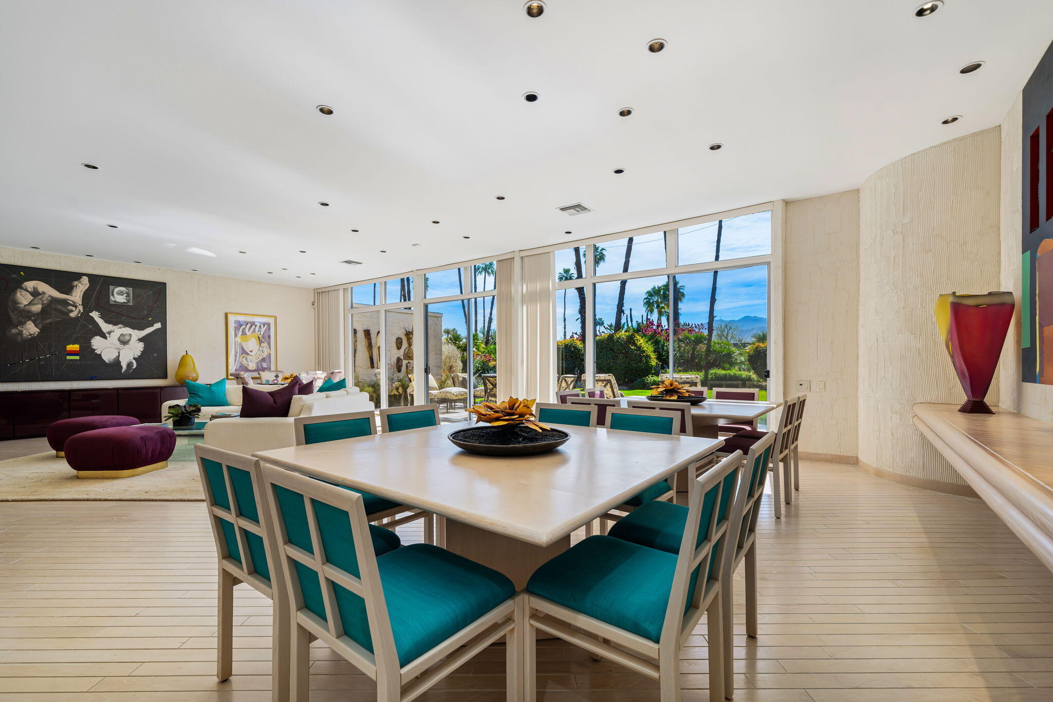 1408 Tamarisk W Street Rancho Mirage, CA 92270 - Photo 19 of 43 a view of a dining room with furniture window and outside view