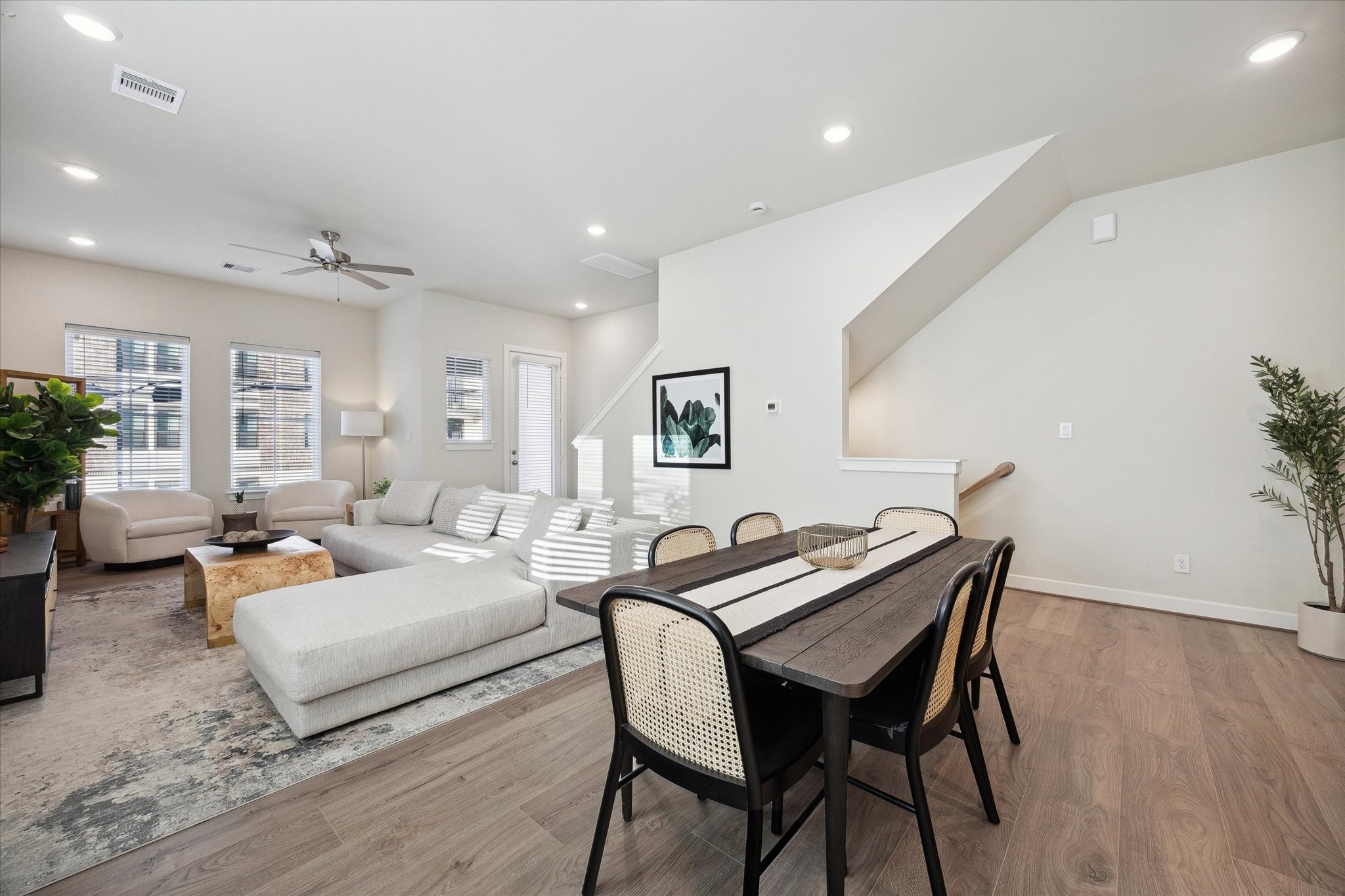 Representative photo showing the community’s model home living room. Layout and selections may vary.
