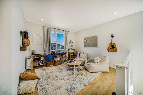 a living room with furniture and a couch