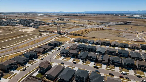 an aerial view of a city