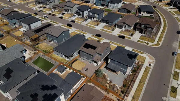 an aerial view of a city