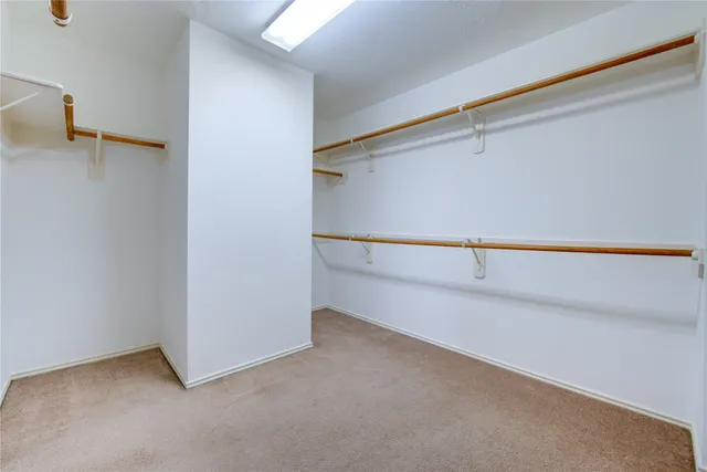 a view of small space with racks on the wall