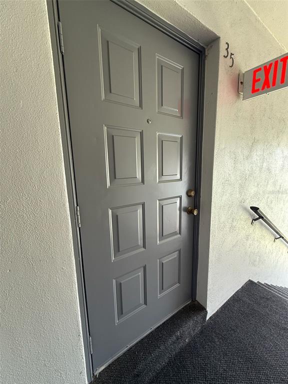 a view of front door