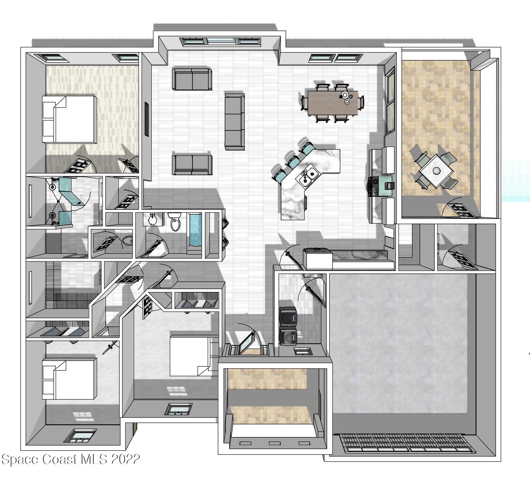 618 Hammock Road Melbourne, FL 32904 - Photo 59 of 59 view of living room with furniture and floor to ceiling window