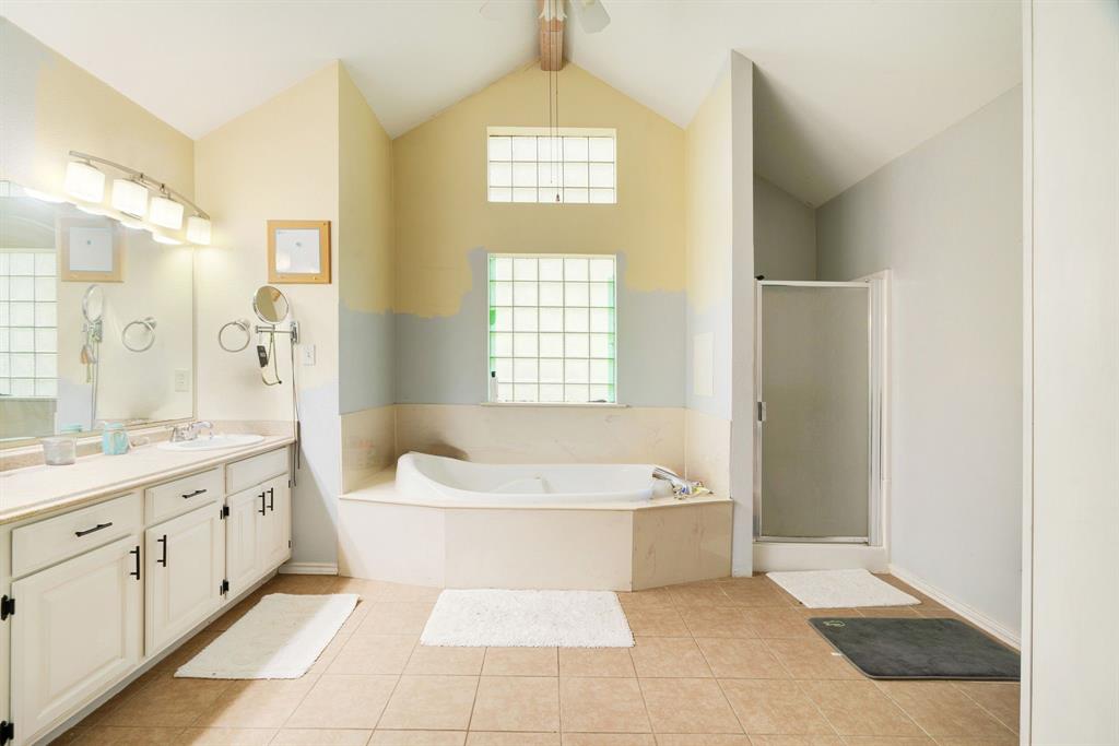 455 Timber Lakes Drive Powderly, TX 75473 - Photo 8 of 18 a spacious bathroom with a bathtub sink and mirror