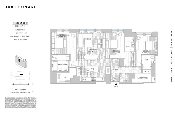 $4,835,000 | 108 Leonard Street, Unit 7G | TriBeCa