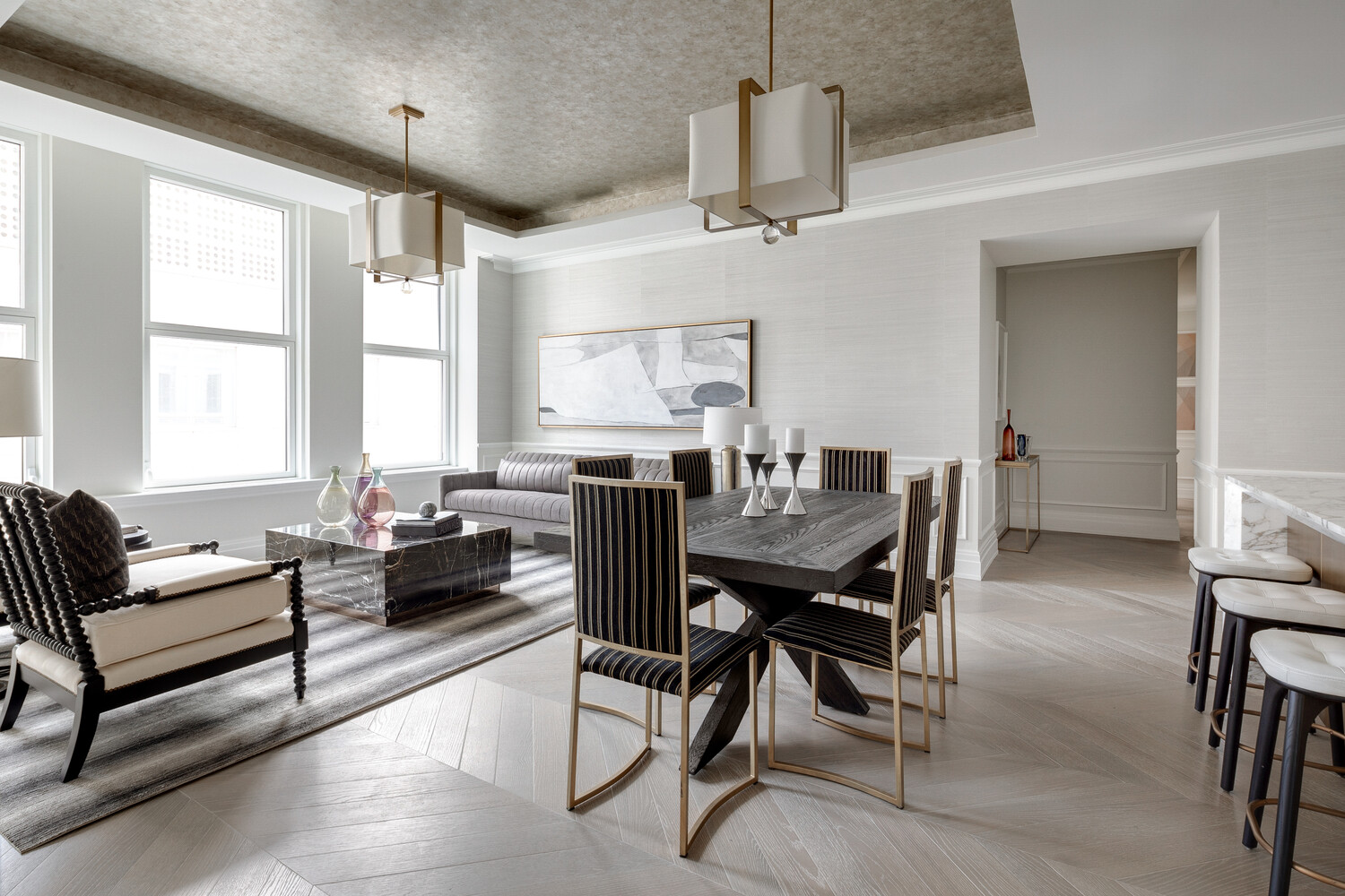 108 Leonard Street, Unit 7G Manhattan, NY 10013 - Photo 3 of 28 a view of a dining room with furniture