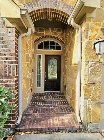 a view of a door of the house