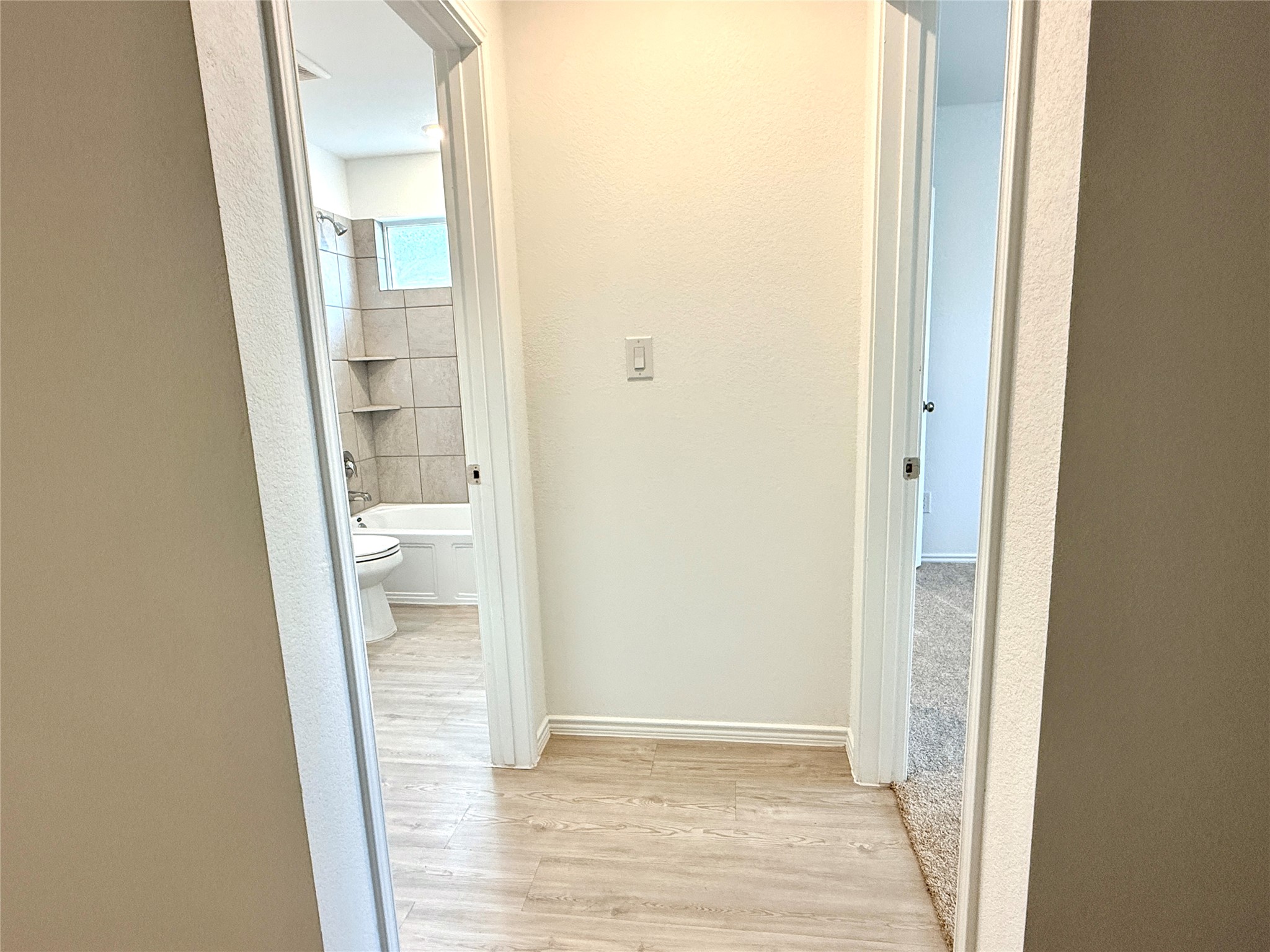 289 Sormonne Loop Kyle, TX 78640 - Photo 22 of 32 Corridor featuring light wood-style flooring and baseboards