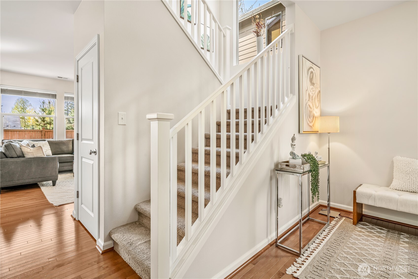 17712 39th Drive Southeast Bothell, WA 98012 - Photo 5 of 40 a view of staircase with wooden floor and a rug