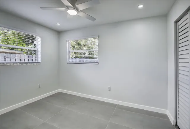 an empty room with a window