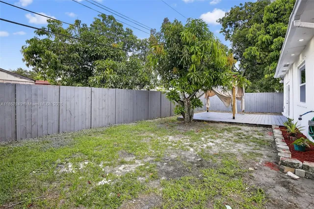 a backyard of a house