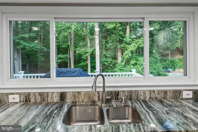 a view of a sink and window