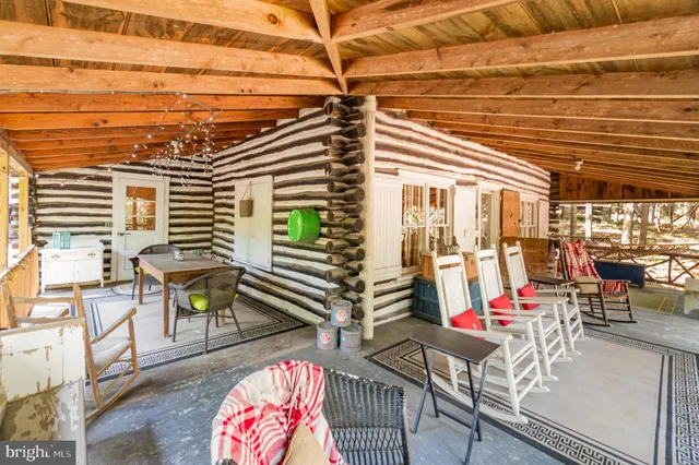 an outdoor space with patio