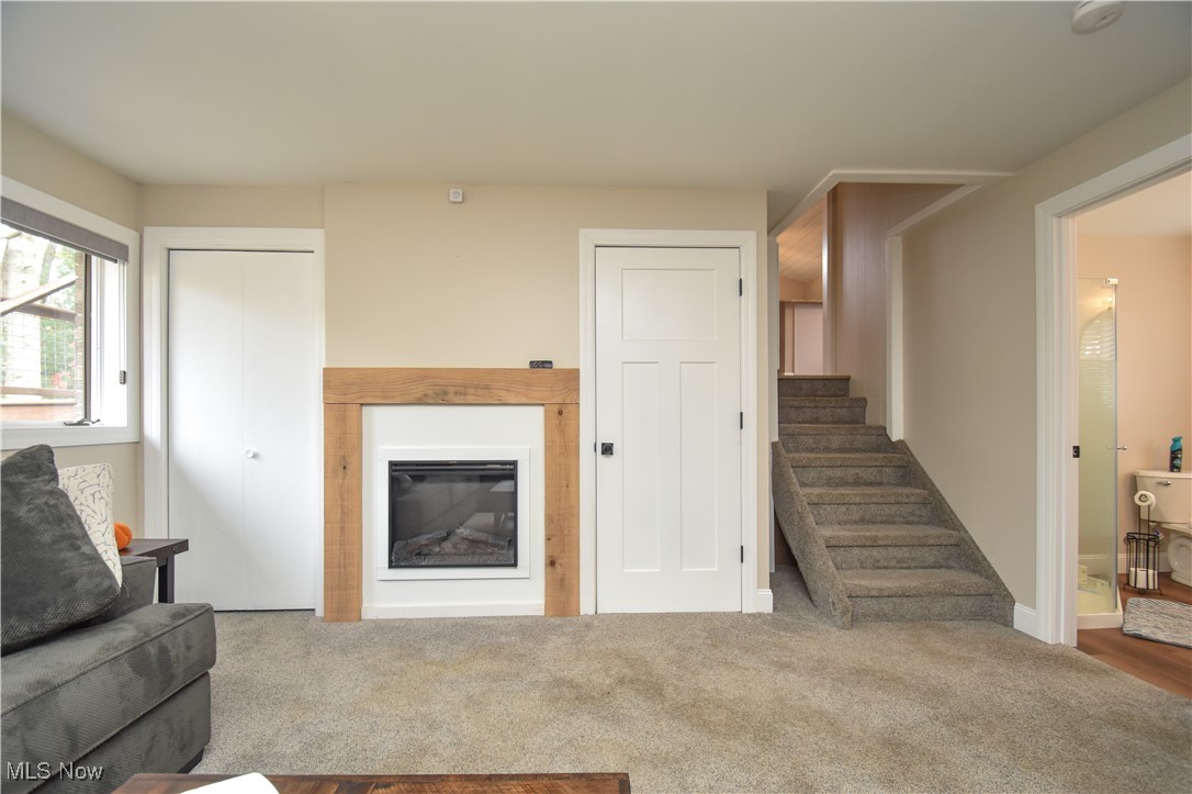 631 Carson Salt Springs Road Warren, OH 44481 - Photo 19 of 39 Family room lower levelwith carpet flooring