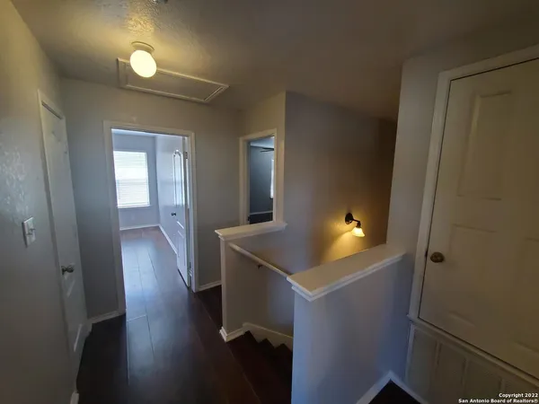 hallway with wooden floor