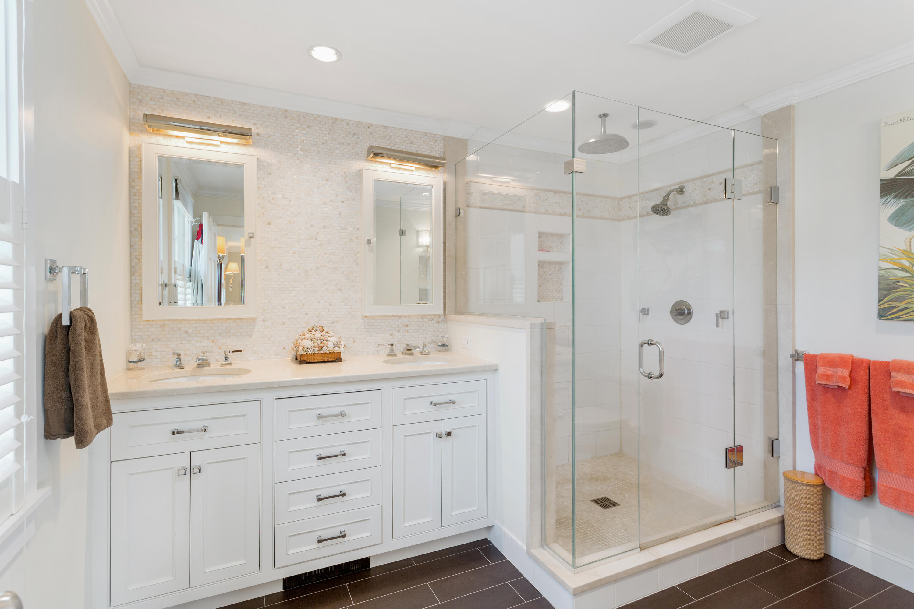 16 Nathan Hale Drive Norwalk, CT 06854 - Photo 16 of 29 a bathroom with a shower sink and mirror