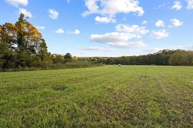 a view of a golf course with a garden