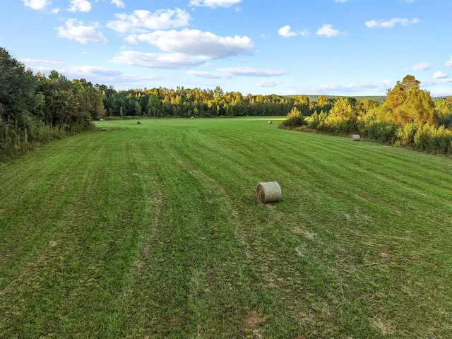 a view of a lake with houses