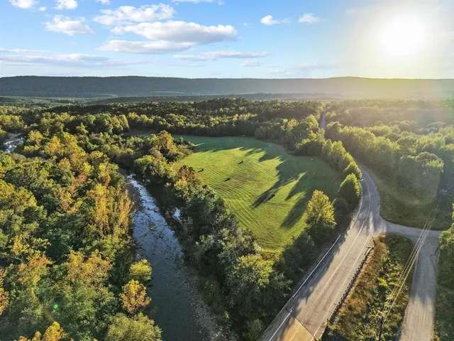a view of an outdoor space and mountain view