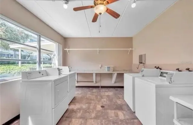 a view of a backyard