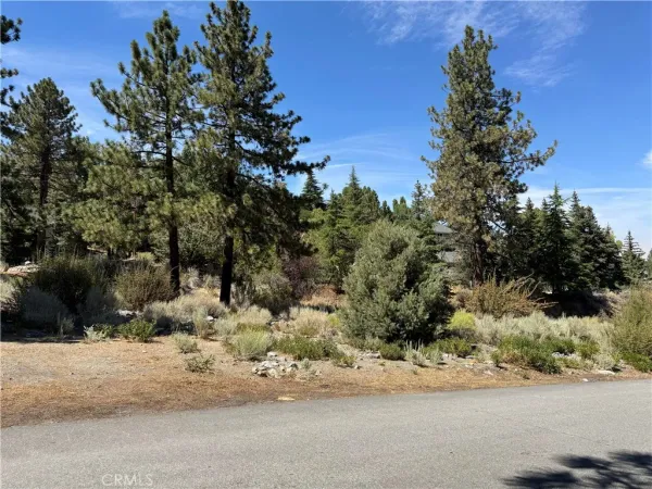 a view of a road with a building in the background