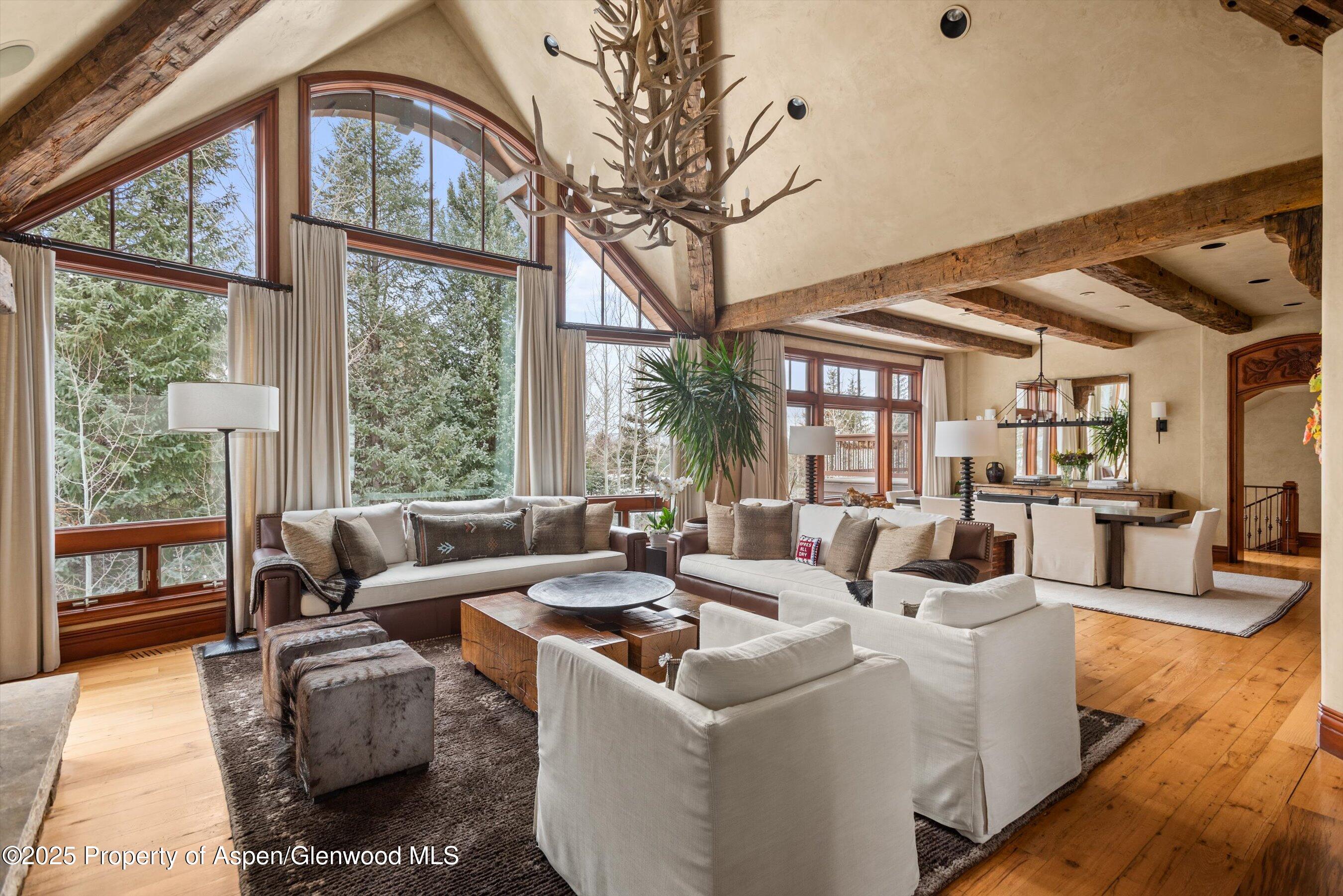 1225 Riverside Drive Aspen, CO 81611 - Photo 10 of 47 a living room with furniture and a large window