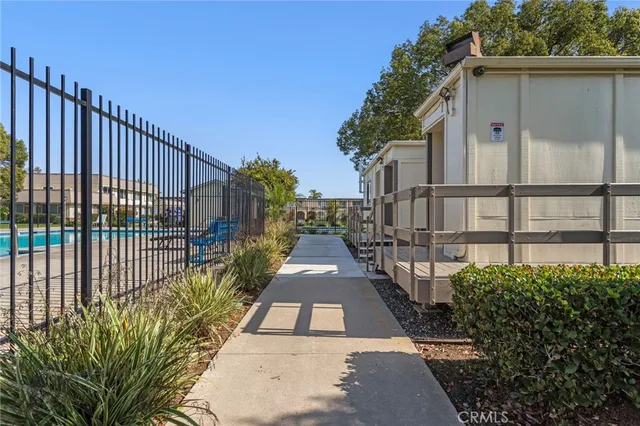 a view of a backyard with a garden