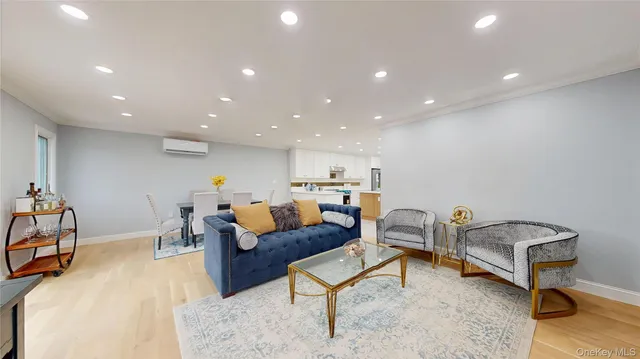 a living room with furniture and a couch