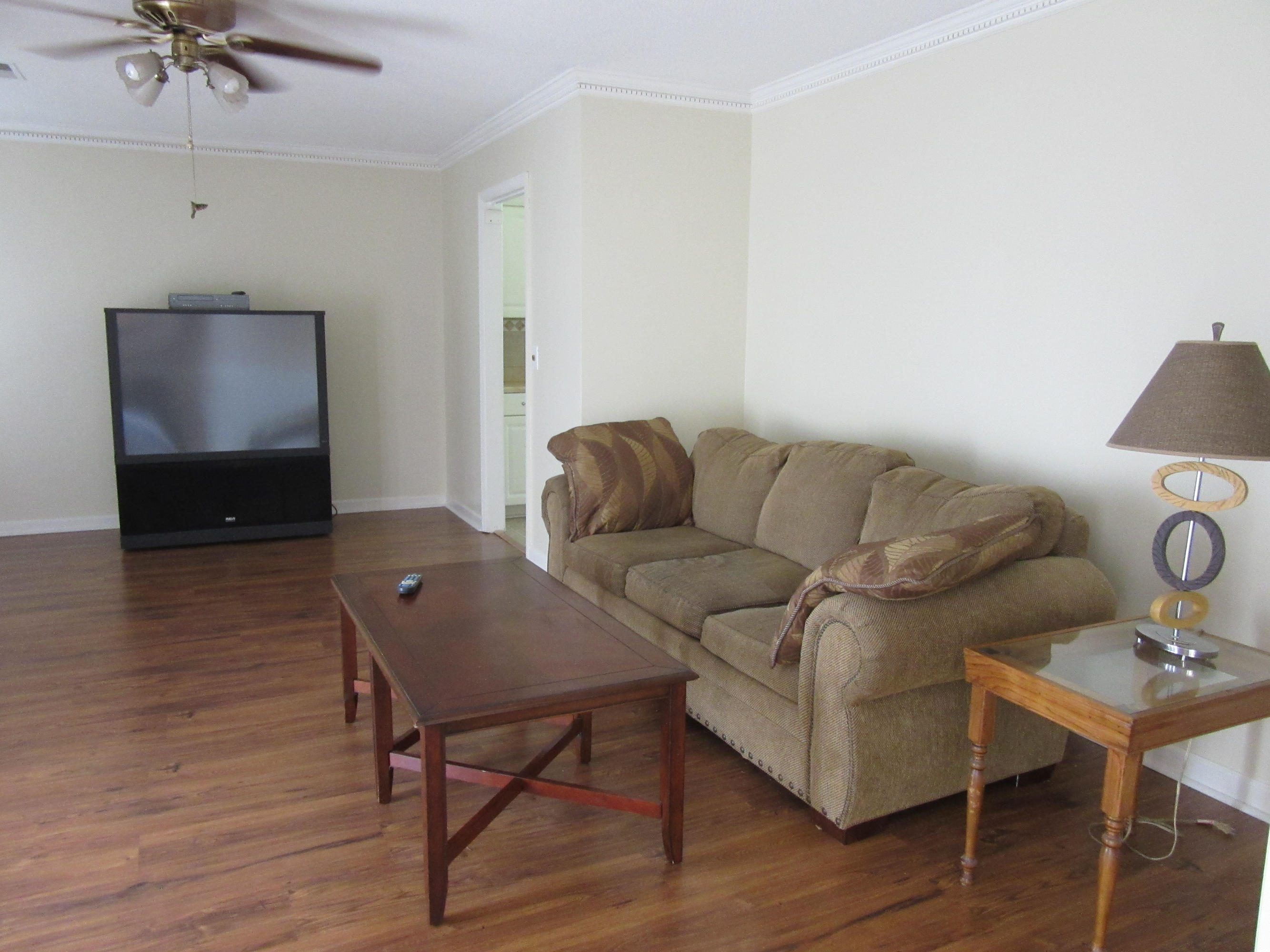 Living room w/ laminate flooring