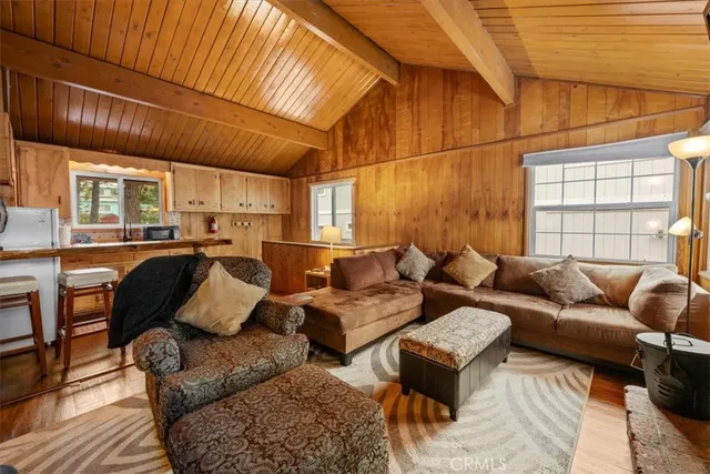 a living room with furniture and a couch