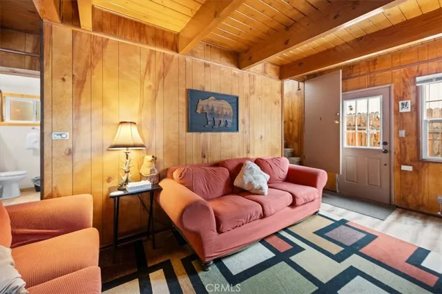 a room with furniture