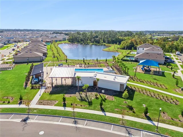 a view of a bench in front of building